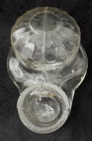 19thc Clear Glass Teakettle,  Turtle or Igloo Ink Bottle / Well 3