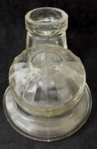 19thc Clear Glass Teakettle,  Turtle or Igloo Ink Bottle / Well 4