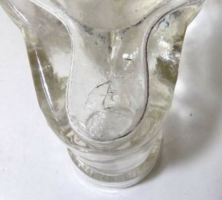 19thc Clear Glass Teakettle,  Turtle or Igloo Ink Bottle / Well 7