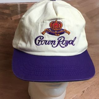 Rare Crown Royal Snapback Hat Cap Men’s Purple Red Embroidered Logo