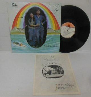 Dennis & Lori Cox Hippie Folk Vinyl Lp The Welcome Table With Booklet