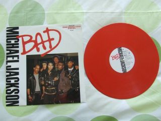 Michael Jackson 12 " Bad Red Vinyl Ltd Edt
