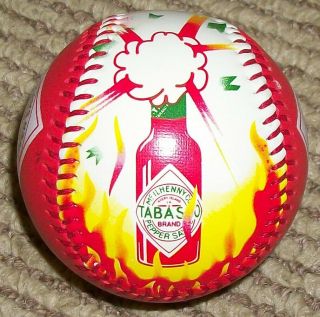Vintage Mcilhenny Tabasco Pepper Sauce Company Advertising Hardball Baseball