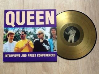 Queen.  Interviews And Press Conferences.  Gold Vinyl