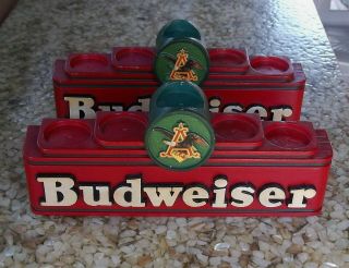 A Anheuser Busch Beer Budweiser Bottle/Can Displays Mantle Man Cave Bar 2