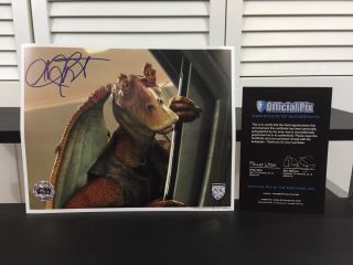 Star Wars Autograph Ahmed Best As Jar Jar Binks Authentic From Official Pix