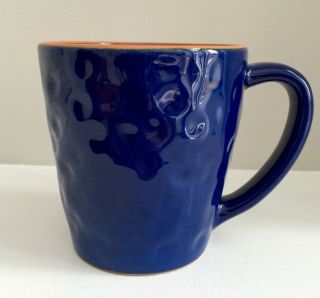Starbucks Coffee Mug Dark Blue Clay Thumb Print Made In Portugal 2007