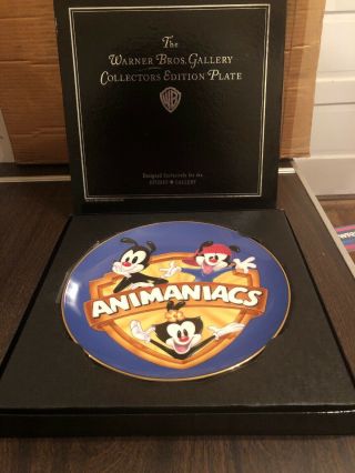 Warner Bros Animaniacs Limited Collectors Plate Rare Nib 2500/2500