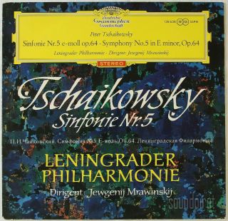 Mravinsky Tchaikovsky Symphony No.  5 Dgg Ed.  1 Red Stereo Tulip Slpm 138658 Nm