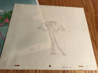THE PINK PANTHER AND PALS ANIMATION CEL,  SKETCH ARMS UP U6 4