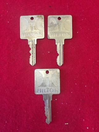 (3) Hilton Hotel Keys San Francisco From The 1970 
