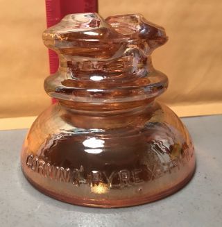 Vintage Corning Pyrex 662 Glass Insulator Carnival Marigold Usa