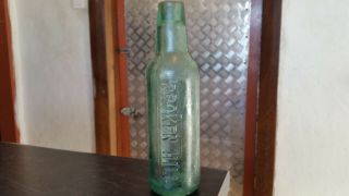 1900s Lamont Bottle E O Mally Broken Hill Embossed In Slug Plate