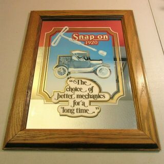 1920 Snap - On Tools Advertising Framed Wall Mirror Priority -