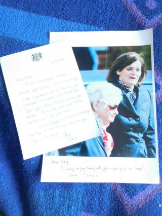 Cherie Blair Signed Letter And Photo To Mary Wilson - One Pms Wife To Another