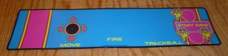 Multicade Ms Pac Man Control Panel Overlay With Trackball Die Cut 3 Inch 2 1/4
