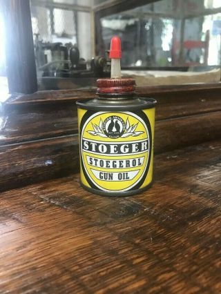 Vintage Stoeger Stoegerol Gun Oil Can - - Empty - - Stoeger Arms Corp Guns