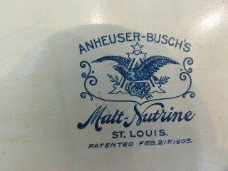 1905 Advertising - Anheuser - Busch Vienna Art Plate Malt Nutrine St Louis MO Signed 3