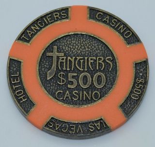 (1) Tangiers $500 Casino Chip Las Vegas Brass Core 16 Gram