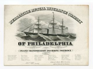 Marine Insurance Coated Stock 1860 