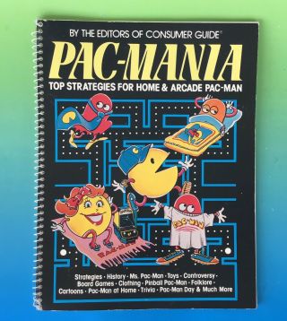 Pac - Mania Top Strategies For Home & Arcade Pac - Man 1982 Vintage Book