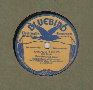 C 78 Rpm Memphis Jug Band Bluebird B - 5430 In E - /e