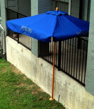 Peroni Beer Navy Blue Pool/patio Umbrella.  Large 7 