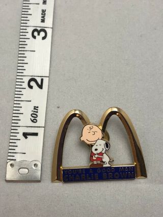Vintage Snoopy Peanut Mcdonalds Pin You’re A Good Man Charlie Brown
