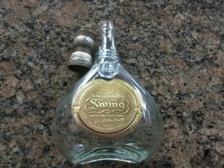 Unique Vintage Johnny Walker Swing Bottle - Metal Screw Top