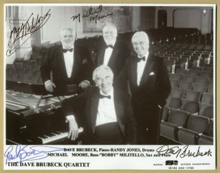 The Dave Brubeck Quartet - Rare Large Photo Signed By All 4 Members