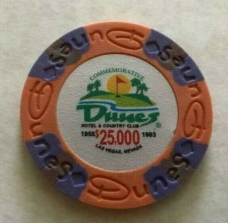 $25000 Dunes Hotel & Country Club Casino Chip Commemorative Las Vegas,  Nevada