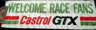 Nhra Drag Racing.  Castrol Gtx Welcome Race Fans Banner.  John Force Ford