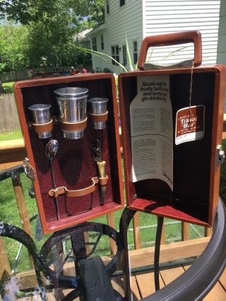 Vintage Travel Bar By Everwear With Lock And Key