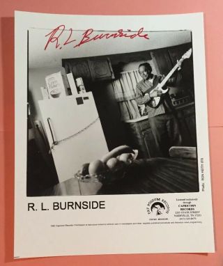 R L Burnside Signed Press Photo Mississippi Blues Singer / Guitarist 1926 - 2005