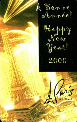 Las Vegas Paris Casino Happy Year 2000 Room Key