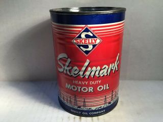 Vintage Skelly Skelmark Oil Can Quart NOS Gas Rare Handy Sign Sunoco Amoco Mobil 3