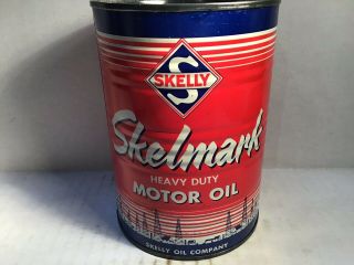 Vintage Skelly Skelmark Oil Can Quart NOS Gas Rare Handy Sign Sunoco Amoco Mobil 4