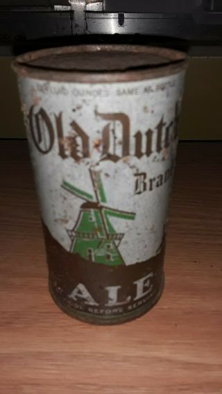 Old Dutch Brand Ale.  Rare O/i Flattop Circa 1938 From Brooklyn.  Green Windmill.