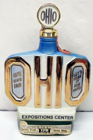 Jim Beam Bottle Decanters Ohio 120th State Fair Columbus 1973
