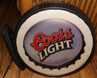 Vintage Coors Light 2 Sided Lighted Sign