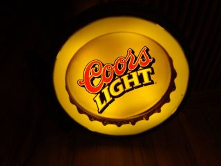 Vintage Coors Light 2 Sided Lighted Sign 2