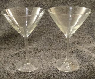 Extra Large 10 Oz,  8 " 2 Vodka Martini Cocktail Plain Clear Glasses