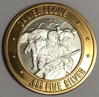 Co Casino Silver Strike.  6 Oz Explorers Of The American West Daniel Boone (l632)
