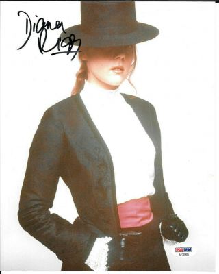 Diana Rigg Psa/dna Authenticated Signed /autographed 8x10 Color Photo James Bond