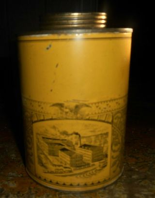 Antique Early Allaire,  Woodward & Co.  Medicine 5 1/4 " Tin Peoria,  Ill.  Scarce Nr