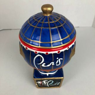 Paris Hotel Casino Las Vegas Hot Air Balloon Ceramic Souvenir Cup With Lid