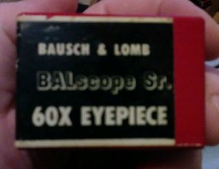 Bausch And Lomb Balscope Sr.  60x Eyepiece Cat.  No.  61 - 44 - 58