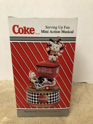 Coke,  Mini Action Musical Coca Cola Figurine Plays " Things Go Better With Coke "