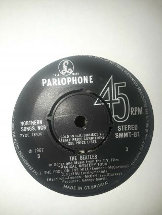 1967 Magical Mystery Tour The Beatles EP 45 Parlophone UK import stereo 8