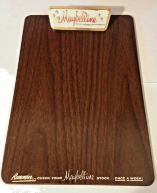 Maybelline Make Up Advertising Clip Board Vintage Retro Style Mid Century